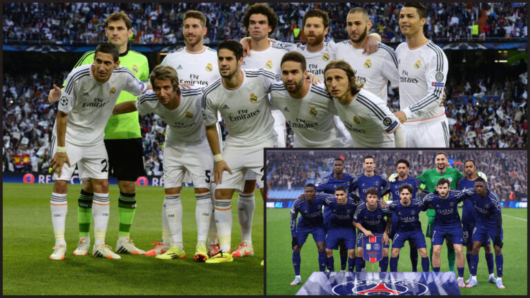 aufstellungen: teilnehmer: psg gegen real madrid